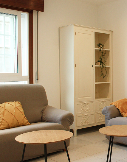 Sala de estar en apartamento de pontesela